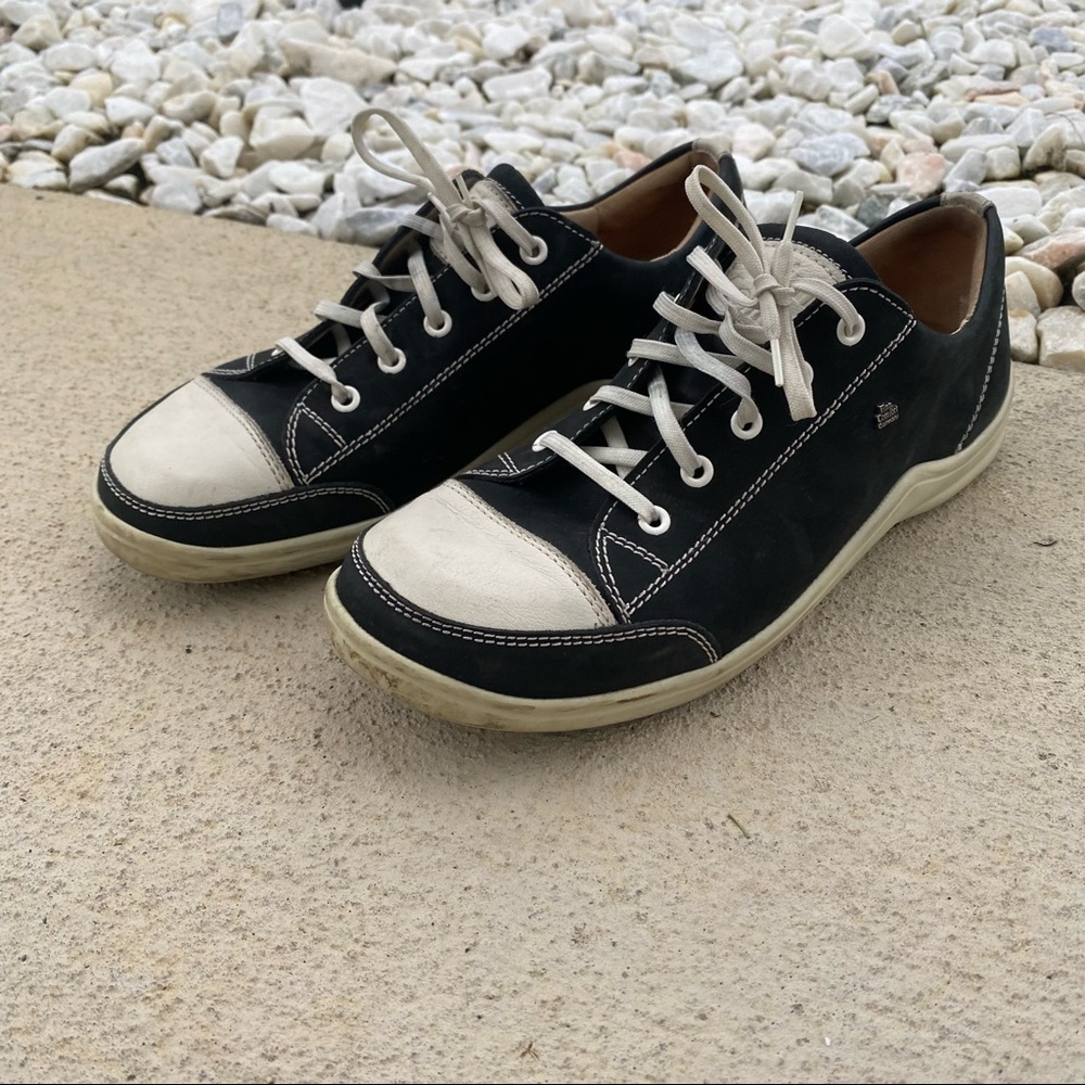 Finn Comfort Soho Black Leather Nubuck Soft Footbed Women’s Size EU 40 / US 9